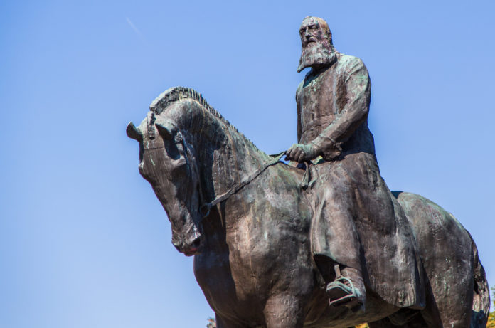 Photo de la statue équestre de Léopold II, par Antonio Ponte.